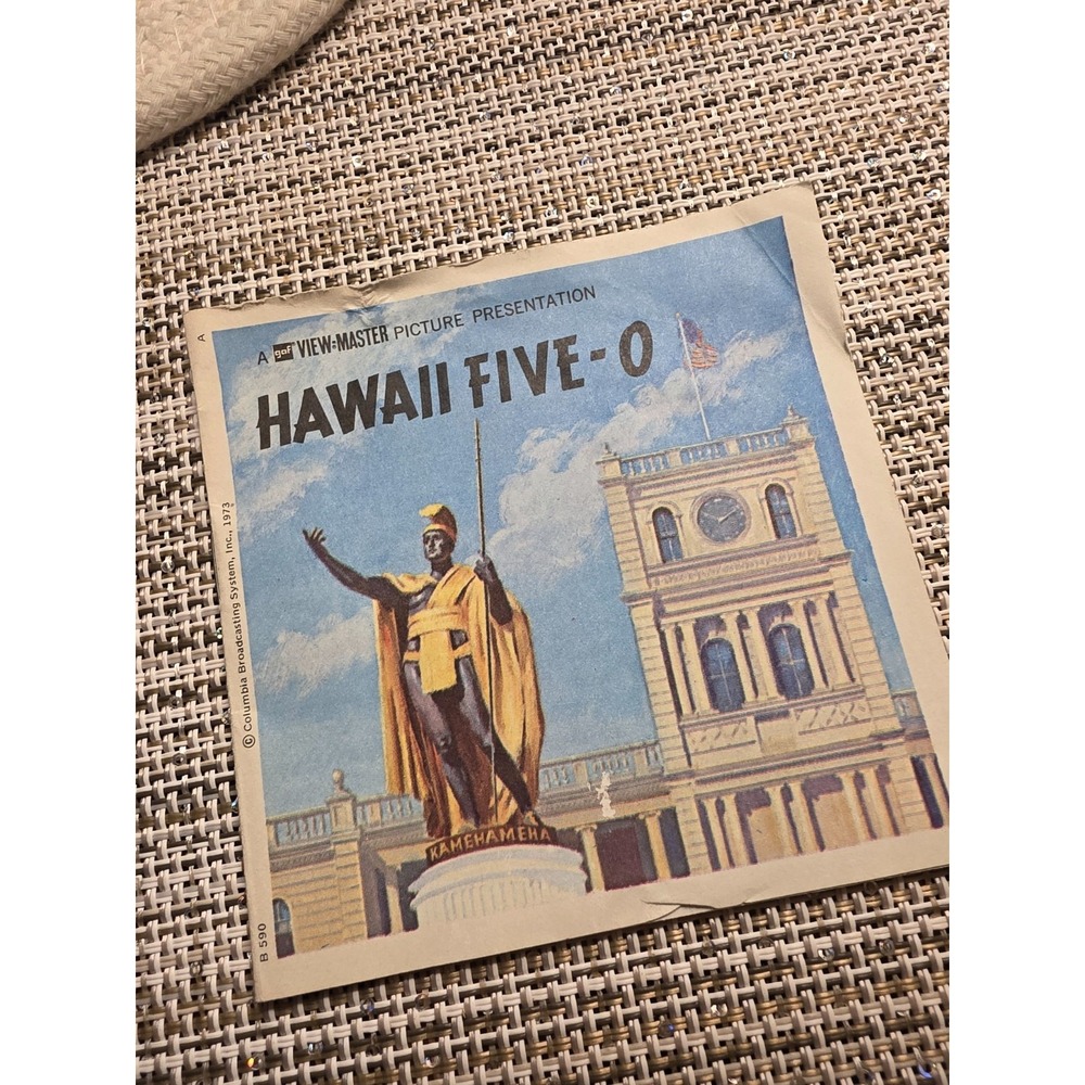GAF View-Master Hawaii Five-O 3 Reel Set Vintage 1973 TV Show Retro Collectible